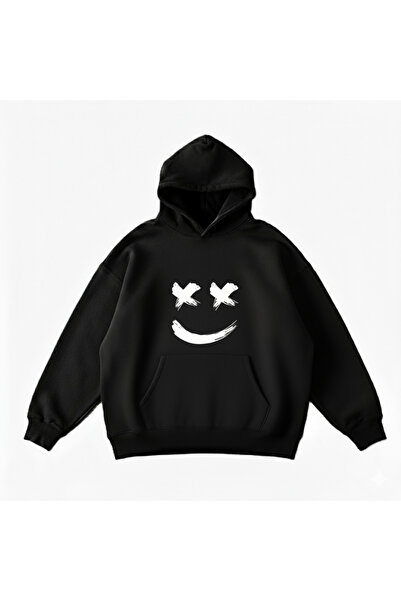 Maki Home سترة ماكيتكس سوداء من القطن للجنسين مع جيوب بغطاء رأس قصة مريحة بوج...