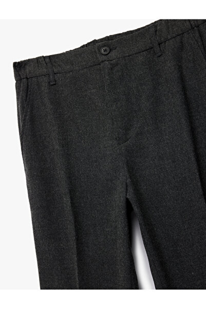 Koton Viscose Blended Pocketed Slim Fit Fabric Trousers