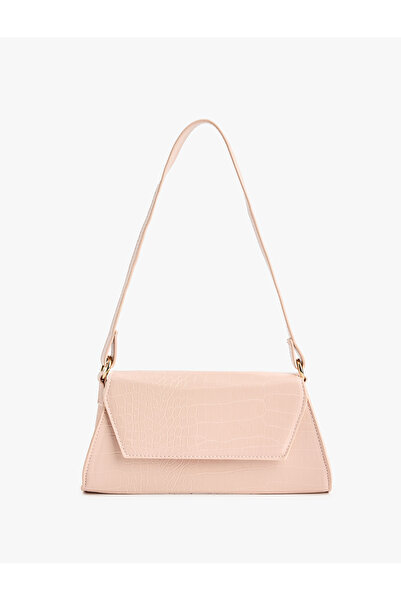 Koton Crocodile Skin Look Covered Shoulder Bag with Strap