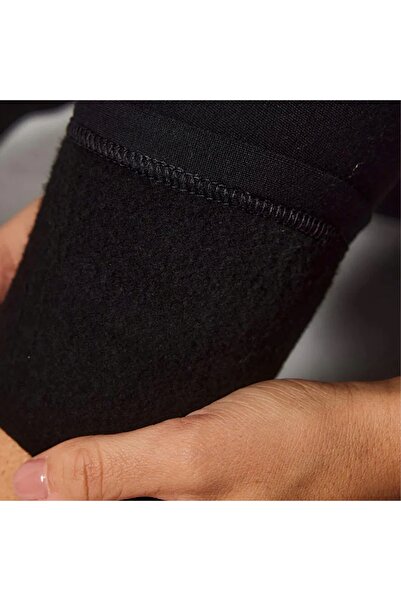 TÜKATO Women's Black Fleece-Lined High Waist Slimming Stretchy Plain Ribbed Winter Leggings