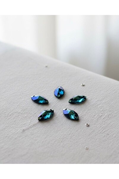 BEİLYS COSMETİCS & ACCESSORY 6X12Mm Faceted Drilled Crystal Drop Beads (50 Pieces) B:106