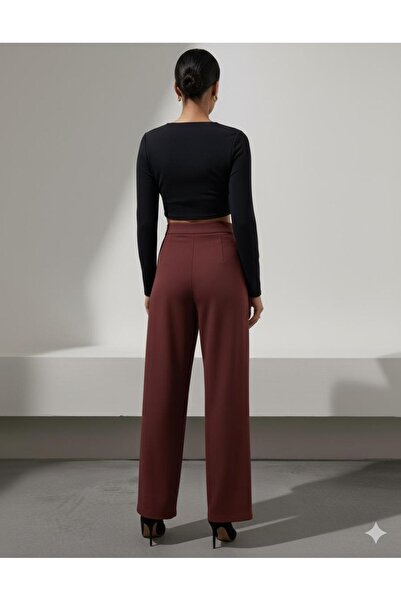 Pelin Jeans Fabric Pants Loose Fit (Side Buckle Detail)