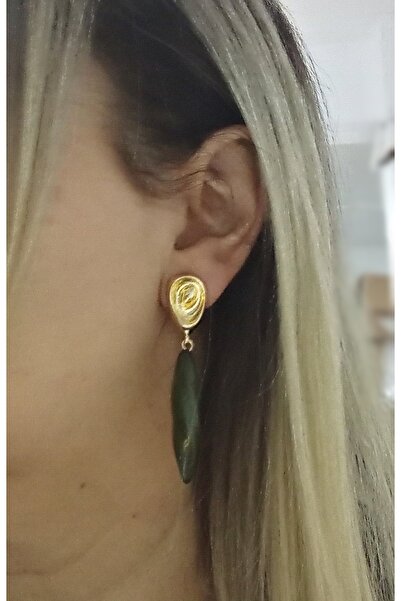 mos&more by mosev Brand Model, Steel Brown Light Long Earrings