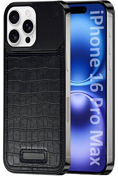 Margoun جراب iPhone 16 Pro Max - تصميم جلدي معدني، نحيف وخفيف الوزن وبسيط (ال...