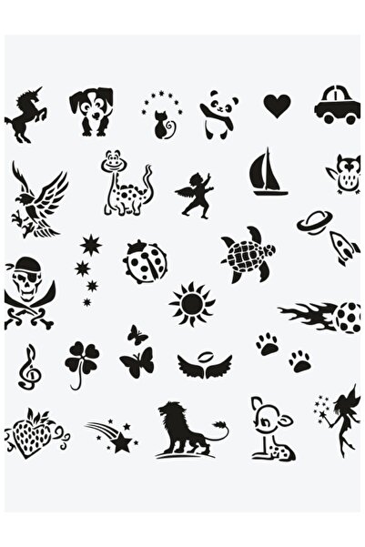 ONE SPRAY TATTOO Wonderland temporary tattoo stencil