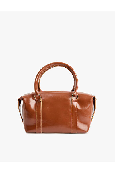 Koton Faux Leather Handbag with Metal Accessories, Buckle and Zipper