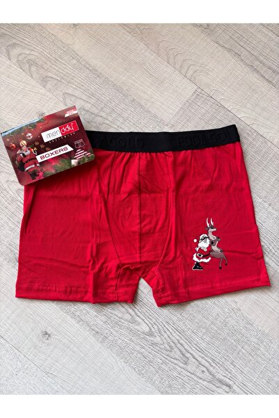 Menday Yeni Yıl Desenli Erkek Boxer