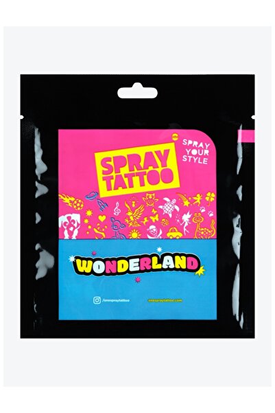 ONE SPRAY TATTOO Wonderland temporary tattoo stencil
