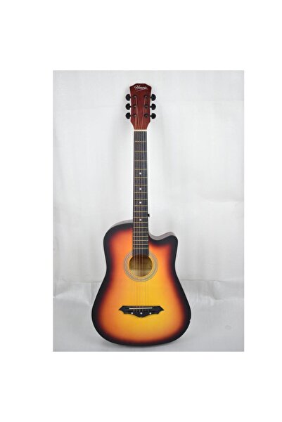 Generic 38-Inch Acoustic Guitar with Bag, Strings, Capo, Picks & Strap -Sunburst