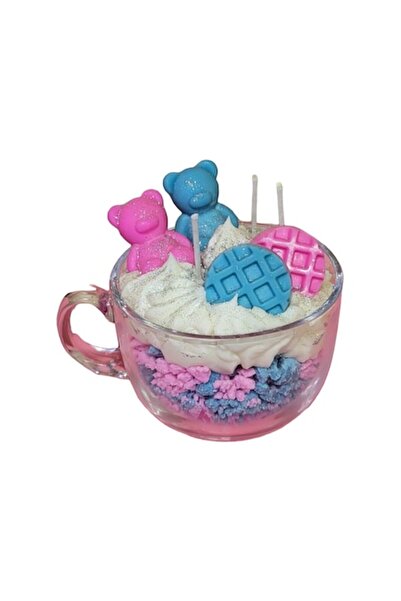 OEM Lumânare parfumată în formă de ursuleț de pluș, lucrată manual din ceară de soia, 450g