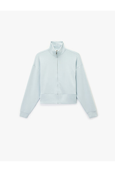 Koton Mânecă lungă guler ridicat cu fermoar Swea tricou