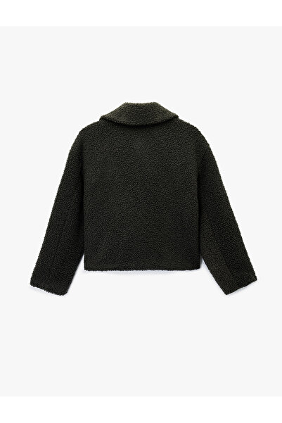 Koton Μακρυμάνικο βελούδινο μπουφάν με κουμπιά και λεπτομέρεια τσέπης