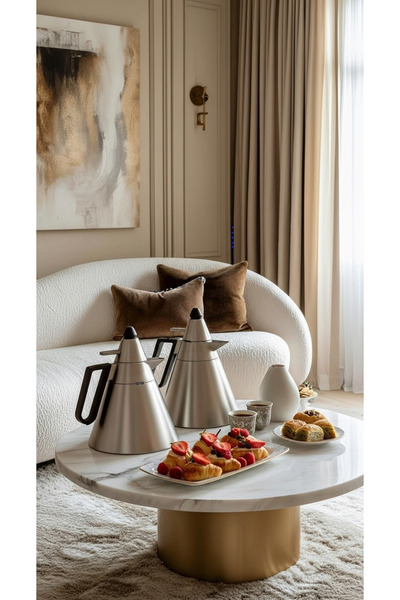 Generic 1 liter/700 ml tea and coffee thermos set with an elegant design