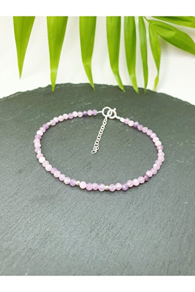 Abundo Bratara din ametist si argint 925, 17 cm