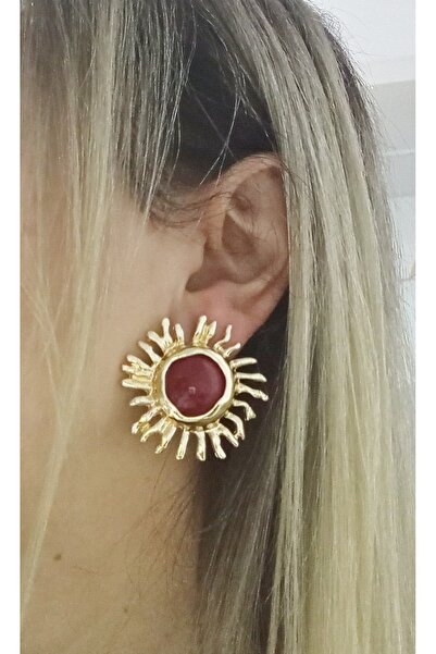 mos&more by mosev Brand Model, Steel Brown Light Sun Earrings