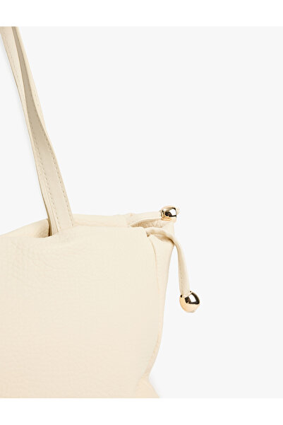 Koton Faux Leather Handle Tote Bag with Metal Accessories