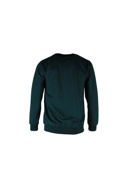 trender 0 Collar 2 Thread Dark Green Men's Sweatshirt Trend Print