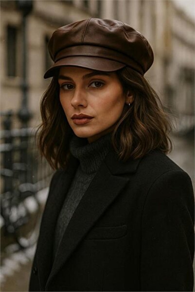 Dipmoda Γυναικείο καπέλο καπετάνιου Τεχνητό δέρμα DPAKS047