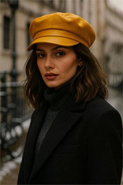 Dipmoda Pălărie de căpitan piele sintetică pentru femei DPAKS047