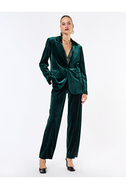 Koton Βελούδινο μπλέιζερ με μακριά μανίκια και τσέπες με κουμπιά