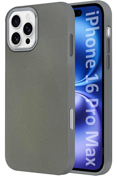 Margoun iPhone 16 Pro Max Vegan Leather Case (Gray)