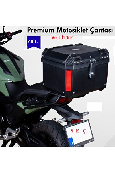 rexxmotor Rexx Topcase Premium 60 Litre ABS Motosiklet Çantası kırılmaz karbo...
