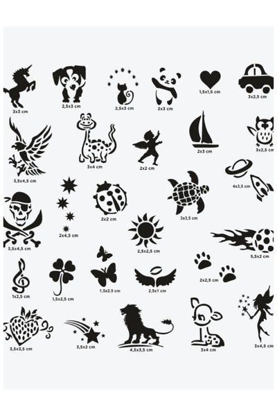 ONE SPRAY TATTOO Wonderland temporary tattoo stencil