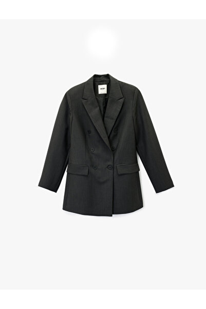 Koton διπλό πέτο Μπλέιζερ με μακρυμάνικο γιακά και λεπτομέρεια τσέπης με κουμπιά