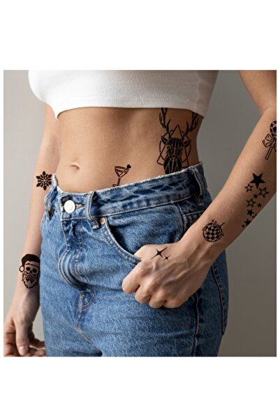 ONE SPRAY TATTOO Happy New Year temporary tattoo template