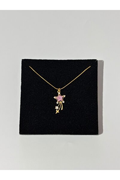 acc swen قلادة نجمة متحركة مع حجر الياقوت وقلادة فولاذية مختومة