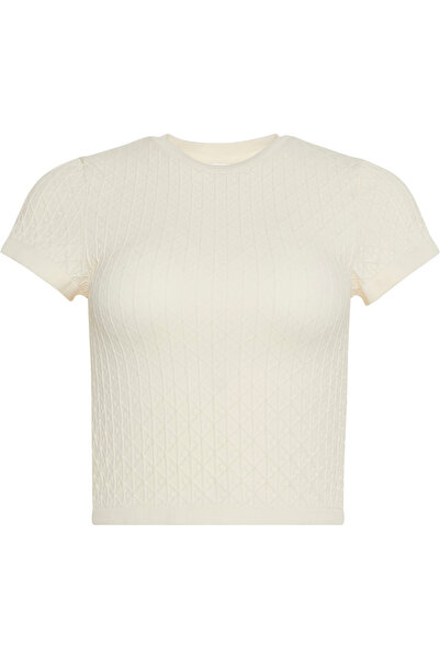 Calvin Klein SEAMLESS TEE Beyaz Kadın T-Shirt