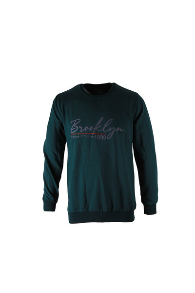 trender 2 İp Green Men's Sweatshirt Brooklyn 0 Collar