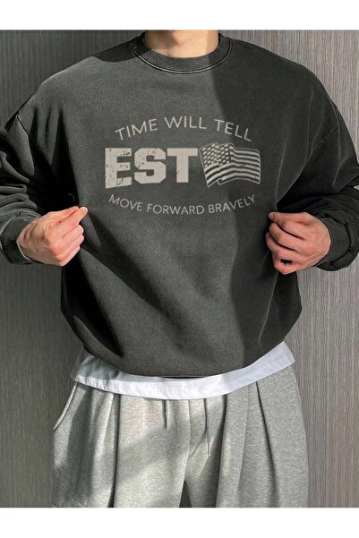 OVER HEAD Men's Time Will Tell Printed Cycling Jacket Sweatshirt