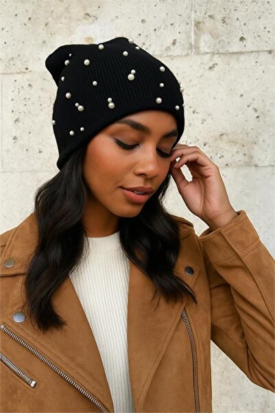 Neşeli Butik tricotaj pentru femei, cu perle negre și broderii cu pietre, ber...