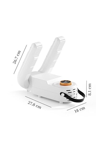 EMATTEIRO Automatic Shoe Dryer, Portable, Foldable, 360° Warm Air, Smart Timing, 28×8×18 cm