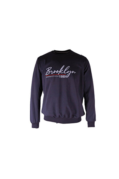 trender 2 İp Füme Men's Sweatshirt Brooklyn 0 Collar