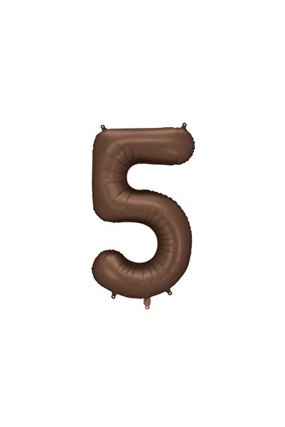 PARTY DECO SP. ZO.O.SP.K. Balon folie satin cifra 5 mocha 86 cm