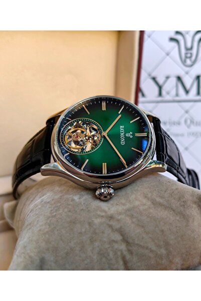 Raymond Green Black Automatic Men's Wristwatch