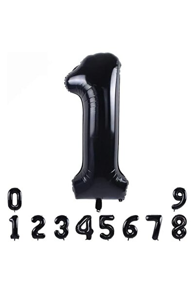 PARTİAVM Kuromi 1St Birthday Balloon Set Sanrio Character Black Number Pink Purple Pastel Installation with Video