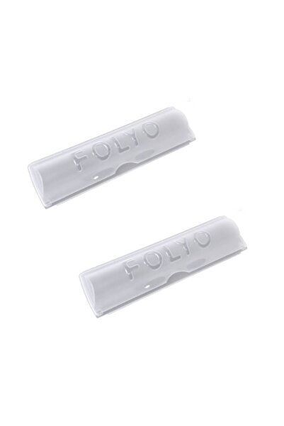 AVA Set of 2, Holder with teeth for cutting aluminum or plastic foil, 32cm, transparent plastic