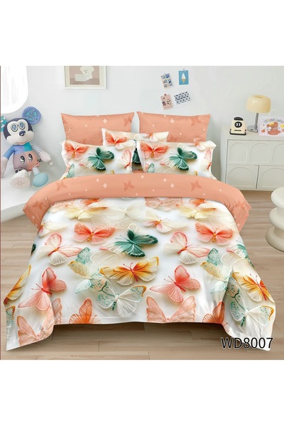 Primavara Fine double bed linen with 4 pieces, 5D elastic sheet