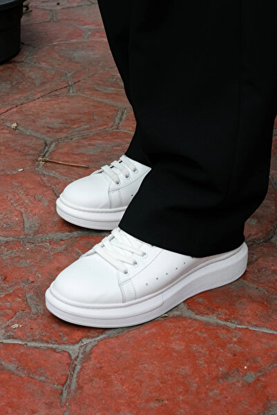 Lorvenzo Unisex Leather Sneaker +7 cm Hidden Heel