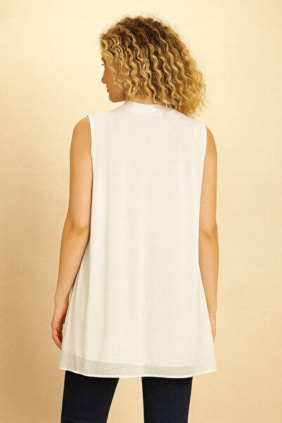Nisa Luxury Boutique Front and Back Chiffon Detail Tunic
