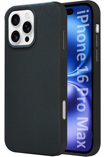 Margoun iPhone 16 Pro Max Vegan Leather Case (Black)