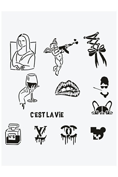 ONE SPRAY TATTOO Paris temporary tattoo stencil