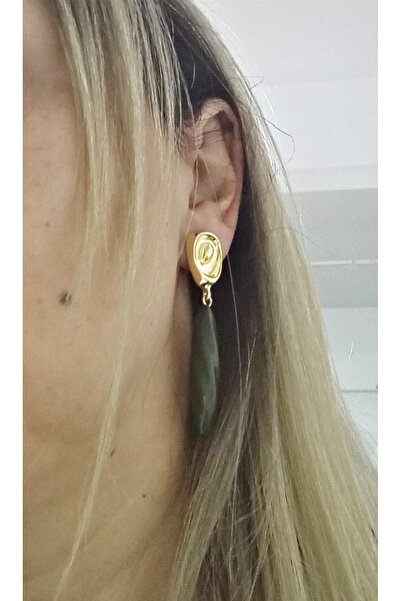 mos&more by mosev Brand Model, Steel Brown Light Long Earrings