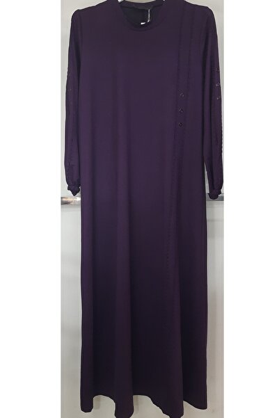 N.Y.YILDIZ Star Mothers Special Crystal Combed Cotton Casual Comfortable Cut Model Sleeve End with Elastic Big Size Dress