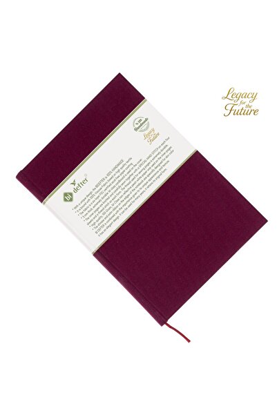 BİDEFTER Music Notebook (Left-Handed, Perforated) 100% Handmade, Hand Stitched – Viscose Fabric Binding - A/4