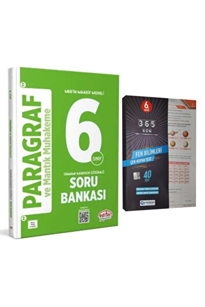 Editör Yayınevi MEB Maarif Modeli 6. Sınıf Paragraf ve Mantık Muhakeme Soru B...