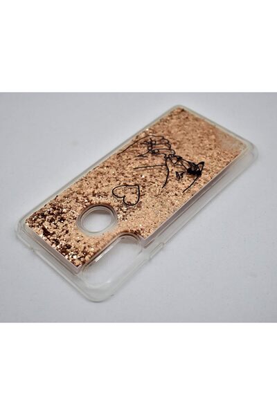 Generic Glitter Liquid Personalised Clear Silicone Gel TPU Shockproof Phone Cover for Samsung Galaxy A20S (G